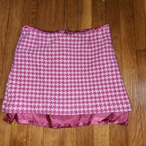 Lilly Pulitzer Pink Size 6 Houndstooth Wool Skirt